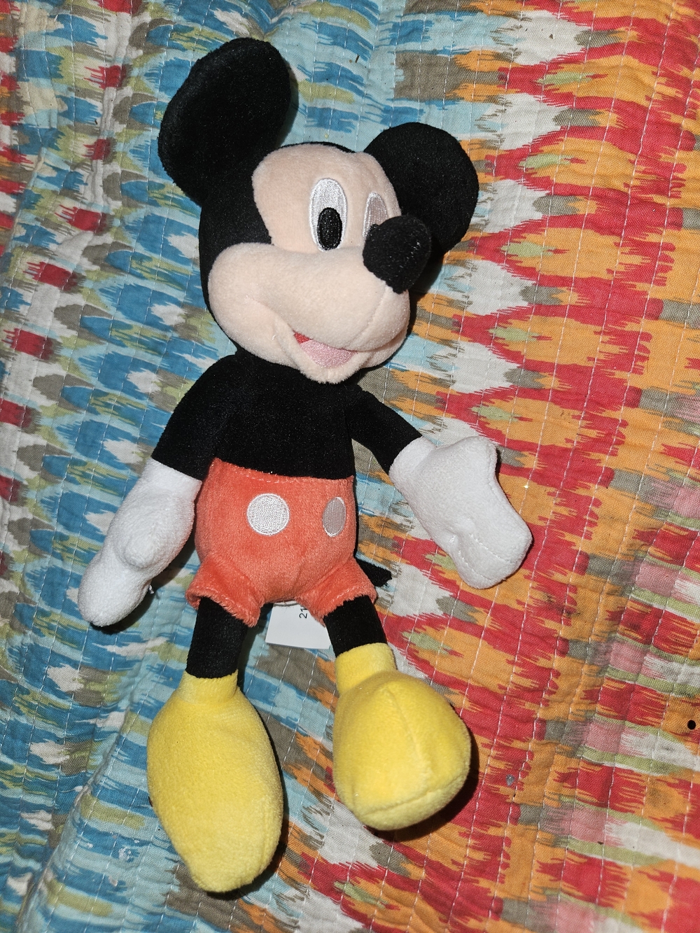 Disney Mickey Mouse Plush - Black, Red, Yellow